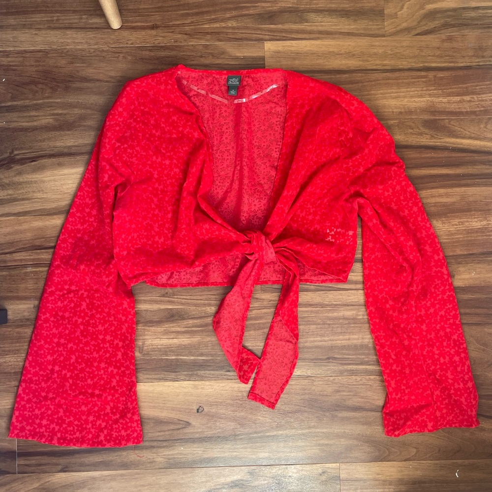 Red Floral Top